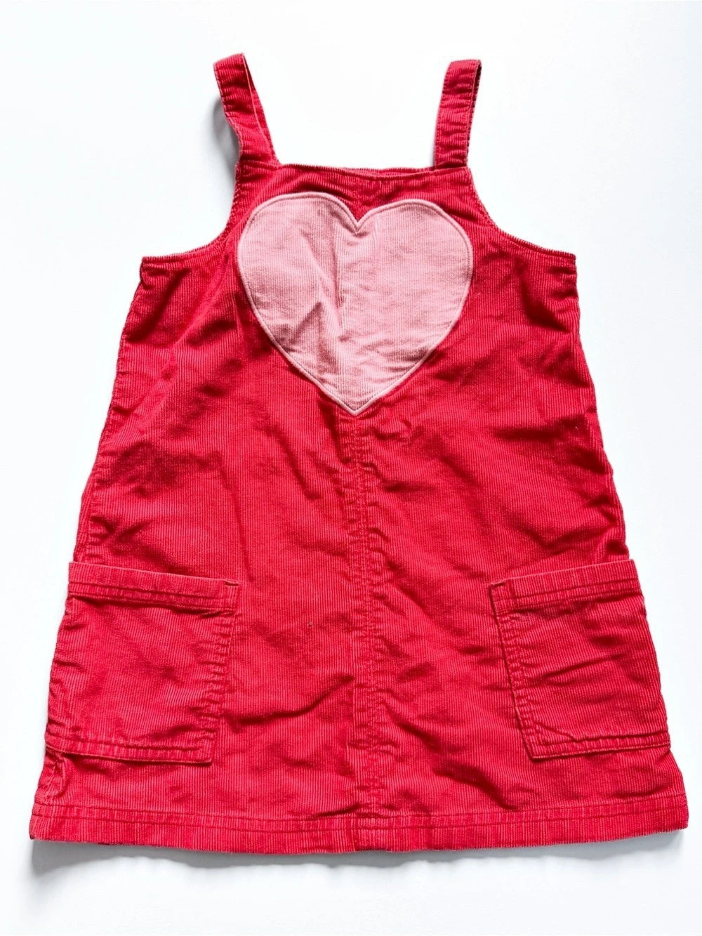 Kids Pink Heart Pocket Dress Jumper Like New